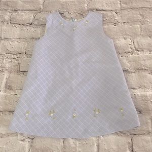 Luli & Me Embroidered Floral Lavender Springtime Sleeveless Dress sz 3T